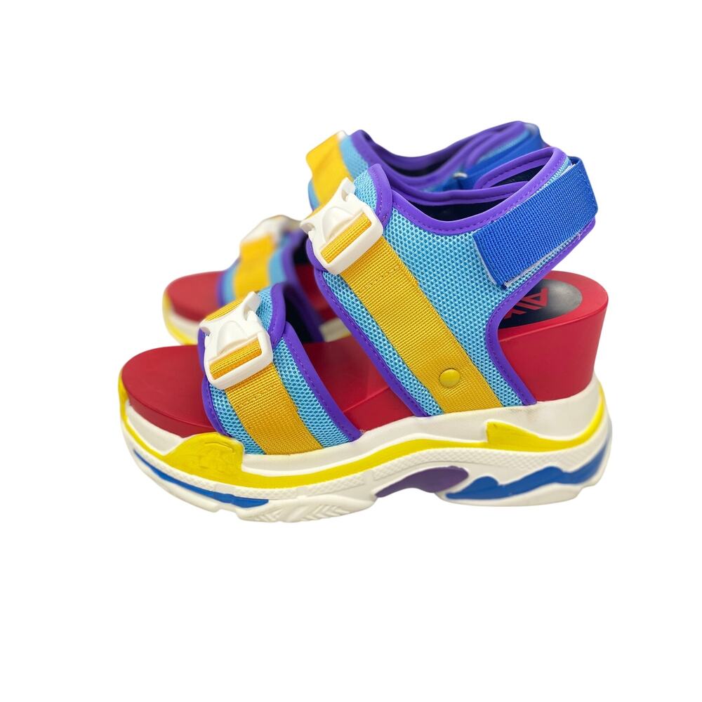 Anthony Wang Women’s Platform Sandals Size 10 Punk Graphic Chunky Shoes